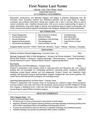 chemical engineer resume template