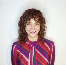 Curly Shag Bangs Not Only Do We Love Our Guest Megmegrose S Amazing Outfit But Her Beautiful C Nyc Hair Salon Curly Hair Salon Beautiful Curls