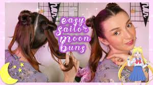 Hello my iced chocolate cherry blossom tornado squirrels! Sailor Moon Tutorial Space Buns Youtube