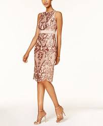 Adrianna Papell Sequined Mesh Cocktail Dress Macys Com Cocktail Dress Wedding Summer Mesh Cocktail Dress Womens Cocktail Dresses