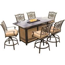 Lava rocks and logs are also included. The Absolute Best Bar Height Fire Pit Table Sets Outdoor Fire Pits