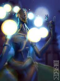 I Recently Became Drawn To A Tonne Of Overwatch And Soon After Watching Muselk Play Zenyatta For A While I Got Super Inspired And Deci Overwatch Fan Art Art