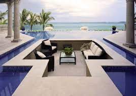 Maybe you would like to learn more about one of these? Salon Moderne Design Fosses Conversation Et Coins Enfonces Outdoor Lounge Seating Sunken Living Room Luxury Seating