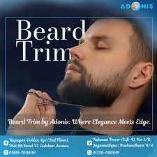 Beard trim by Adonis: where elegance meets edge. 💈 Visit Adonis Men's  Grooming salon 📍 Gulshan Branch Rupayan Golden Age (2nd Floor), Plot 99,  Road 37, Block CWN (C), Gulshan Avenue, Dhaka