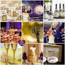 New Year S Eve Wedding In Purple Gold Features Pantone S Honey Gold New Years Eve Weddings Purple And Gold Wedding Holiday Wedding Themes