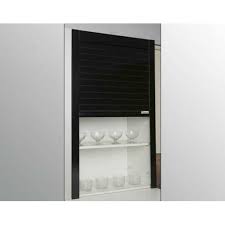 wood black kitchen roller shutter, rs