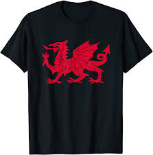 Although an integral part of the united kingdom, wales is not represented on the national flag, or union flag, more popularly known as the union jack. Buy Dragon Of Wales Flag Welsh Cymru Flags Medieval Welsh Rugby T Shirt Online In Indonesia B07wxdlc23