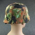WW2 Greatcoat BESSTUUP WWII German Helmet Cover - Cotton Camouflage Cover  For M35, M40, M42 Helmets For Outdoor Use WWII Helmet Cover