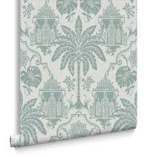 Imperial Green Wallpaper Grey Wallpaper Green Wallpaper Brown Wallpaper