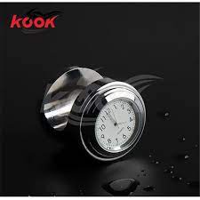 22mm Motorcycle Handlebar Clock Chrome Motorbike Mount Clock Waterproof Handle Bar Luminous Sliver Unvier Motorcycle Handlebar Motorcycle Accessories Handlebar