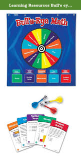 learning resources bulls eye math pocket chart game pocket