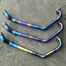 Recing Muffler Exhaust Blue For 180cc Knalpotpelangi Bike Design Muffler Tig Welding