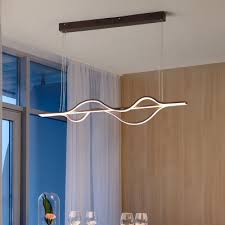 Modern Curved Chandelier Acrylic Led Kitchen Pendant Lighting With Adjustable Cord Susuohome Com