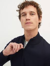 SAINT JAMES MENS COLORADO FULL ZIP CARDIGAN DESIGNER WOOL JUMPER SWEATER  KNIT