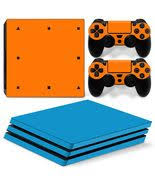 Orange Blue Ps4 Pro Skin For Playstation 4 Pro Console And Controllers 20 00 Video Game Accessories Ps4 Pro Playstation 4