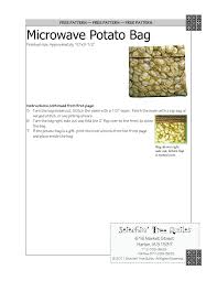 Potatoes have natural skins, designed for the microwave. Free Pattern Microwave Potato Bag Stitchin Tree Quilts Pages 1 2 Flip Pdf Download Fliphtml5