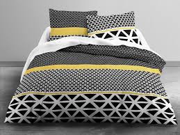 Parure Housse De Couette 240x220cm Taies Coton Ligne Geometrique Noir Jaune Grafism Housse De Couette Parure Housse De Couette Parure De Lit