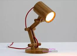 Diy Creative Table Lamp Design Original Wood Table Lamps Modern Wooden Robot Table Light Kids Room Gift 1pcs E27 40w 110v 220v Wood Desk Lamp Table Lamp Lamp
