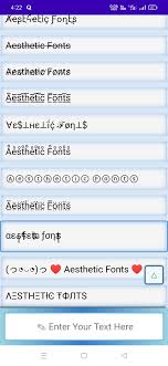 Aesthetic fonts are nothing but a stylish font style that looks visually beautiful without any app or external css font style. Aesthetic Fonts For Android Apk Download