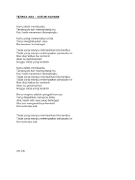 Apakah kau cuba untuk menafikan. Lirik Lagu Khai Dan Sufian