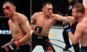 In his first fight, ferguson defeated justin edwards by knockout in the first round. Tony Ferguson Taken To Hospital After Shock Loss Against Justin Gaethje At Ufc 249 Daily Mail Online