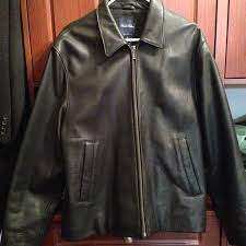Brooks Brothers Mens Buttery Soft Black Leather Bomber Jacket Lined Coat Euc Outerwear Black Leather Bomber Jacket Leather Bomber Jacket Black Leather