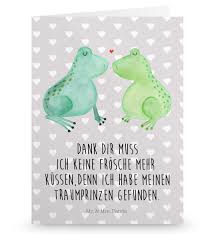 Grusskarte Frosch Liebe Aus Karton 300 Gramm Weiss Das Original Von Mr Mrs Panda Die Wunderschone Grusskarte Von Mr Mr Grusskarte Karte Hochzeit Frosch