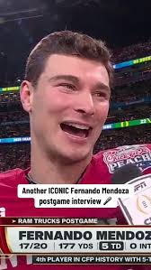 Fernando Mendoza's Inspiring Postgame Interview Highlights
