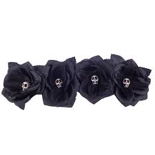 Add in a handful of roses in classic red or. Lux Accessories Black Gothic Skull Skeleton Head Halloween Flower Crown Headband Walmart Com Walmart Com