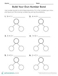 It S Time For Students To Make Their Own Number Bonds In This Activity Students Will Be Given Number Sentences Number Bonds Worksheets Number Bond Worksheets