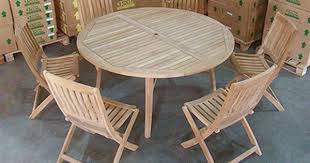 Padang Teak Round Table W X2f 6 Boma Folding Chairs This Is Great Teak Table Set A Very Nice Teak Table Set Teak Table Folding Chair Table