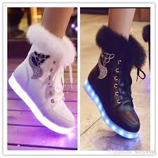 Winter Boots Led Shoes Black Light Up Shoes Luminous Women Usb Charging Colorful Glowing Shoes Short Floss Snow Boots Wedges Shoes Designer Shoes From Herry8586 66 3 Dhgate Com
