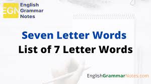 The spanish alphabet has an additional. Seven Letter Words List Of Common 7 Letter Words English Grammar Notes