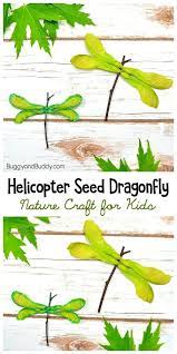 Turn Those Maple Or Helicopter Seeds Into A Cool Dragonfly Dragon Fly Craft Nature Crafts Spring Crafts For Kids