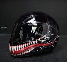 Venom Helmet Motorcycles Custom Paintings Awesome Helmets Crash Helmets Custom Helmets Custom Helmets Custom Motorcycle Helmets Motorcycle Helmets