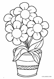 A coloring page of a flower. Flower Coloring Pages Cool2bkids