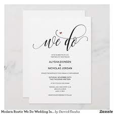Modern Rustic We Do Wedding Invitation Card Zazzle Com Wedding Invitation Cards Modern Rustic Wedding Invitation Wedding Invitations