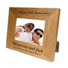 25th anniversary gifts for couple by sweetzer & orange. Engraved 25th Wedding Anniversary Oak Frame Special 25th Anniversary Gift Idea Unique 25th Anniversary Gift Personalised 25th Anniversary Present