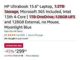 Amazon 賣Notebook 博大霧1.2TB 儲存容量1TB 是OneDrive - 電腦 ...