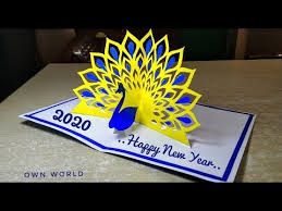 Your birthday is a really big deal, so… inside message: Very Easy New Year Pop Up Greeting Cards How To Make New Year Card At Home Craft Youtu Birthday Greeting Cards Pop Up Greeting Cards Greeting Cards Diy