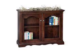 Can be used on the corner unit only if the shelf next to it has no doors. Small Bookcase With Glass Doors From Dutchcrafters Amish Furniture