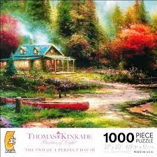 Thomas kinkade puzzles thomas kinkade art kinkade paintings oil paintings vivien leigh thomas kincaid art thomas tomorrow is another day tomorrow is another day. Thomas Kinkade Painter Of Light The End Of A Perfect Day Iii 1000 Piece Jigsaw Puzzle Made In Usa Puzzle Buy Online In Guam At Guam Desertcart Com Productid 25887939
