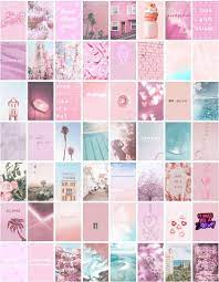 60 Images Pink Aesthetic Collage Kit Soft Pink Dorm Room Collage Kit Digital File Pink Aesthetic Aesthetic Collage Pastel Pink Aesthetic