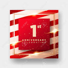 Free shipping on orders over $25 shipped by amazon. 1 Year Anniversary Celebration Vector Card 1st Anniversary Luxury Royalty Free Cliparts Vectors And Stock Illustration Image 124523953