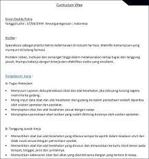 27 Contoh Cv Lamaran Kerja Kreatif Menarik Unik Riwayat Hidup Apoteker Sekolah Menengah