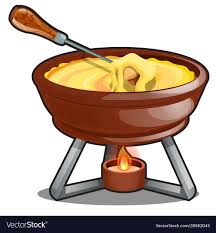 Cheddar And Hot Cheese Fondue Isolated On A White Vector Image On Vectorstock Hot Cheese Cheese Fondue Hot
