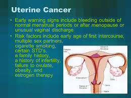 Early warning signs the most common symptom of endometrial/uterine cancer is abnormal vaginal bleeding, which may occur in between menstrual periods or after menopause. Cancer Ppt Video Online Download