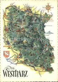 Harzkarte, harz karte, landkarte, routenplaner, das besondere an unserer karte, sie erhalten gleich noch gastgeberempfehlungen. Osterode Harz Landkarte Westharz Kat Osterode Am Harz Nr Kg77395 Oldthing Ansichtskarten Niedersachsen