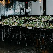 I set our table with gorgeous black and white awning stripe napkins and table runner as my starting point. Trend Alert 23 Ways To Use Black Details In Your Wedding Decor