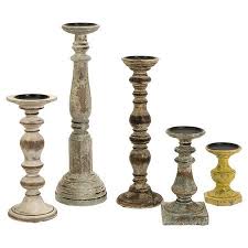 Explore our large selection of wooden candlesticks and candle holders available in a variety of sizes. 5 Mango Wood Candlesticks With Distressed Detail Product Extra Small Small Medium Large And Extra Candle Holders Wood Candle Holders Wood Candle Sticks